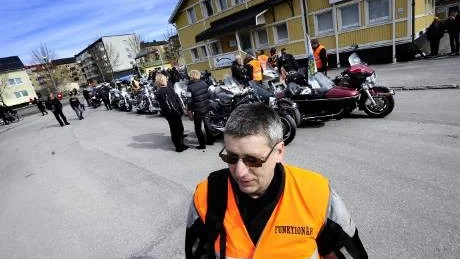 FÖRVÄNTANSFULL. Stefan Hult, ordförande i Sveriges motorcyklister, SMC, i Norrbotten, gillade förutsättningarna för årets Majrunda.