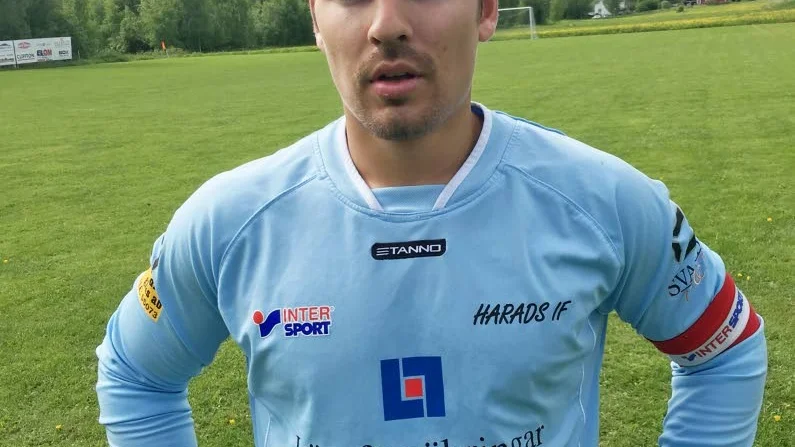 Tungt. Haradskaptenen Björn Blombäck var inte belåten med lagets andra halvlek mot Skogså och menade att laget tappade orken.
