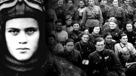 NATTHÄXOR. Zjenja Rudneva berättar om 588:e nattbombarregementet. Fotomontage: FREDRIK YDHAG
