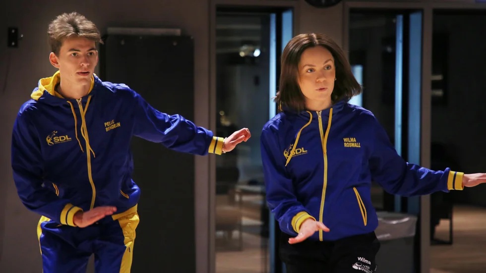 Pelle Bendelin och Wilma Roswall från Visby Dansskola.