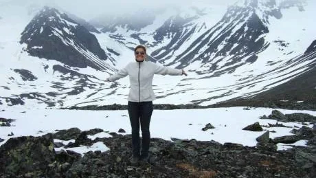 TOPPEN. Det blev ingen landning på Kebnekaises sydtopp, men istället fick kronprinsessan en alldeles egen topp i Kebnekaiseområdet uppkallad efter sig.