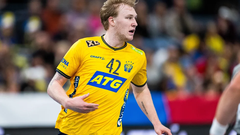 Eric Johansson gjorde tre av Sveriges mål i segermatchen mot Danmark.