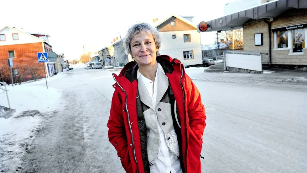 Debattören. Kommunstyrelsens ordförande i Arjeplog, Britta Flinkfeldt.