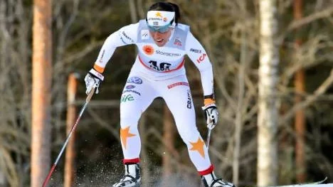 Charlotte Kalla slutade på en andra plats under damernas 2,5 kilometer fristil under prologen i Falun på fredagen.
