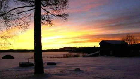 Så här vackert såg det ut i Manjärv, Älvsbyn, häromdagen.