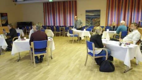 SPEEDDATING. På företagarnas matchmaking fick olika företag träffa varandra i 20 minuter för att på så sätt knyta nya, viktiga kontakter.