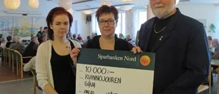 Kvinnojouren fick ta emot en hjärtlig gåva