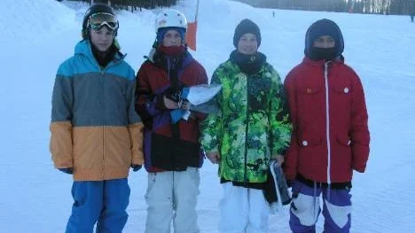Deltagare från Norrbotten i Jib Academy, från vänster: Linus Isaksson, Daniel Nyberg, Johan Niemi  och Jonas Ruthberg