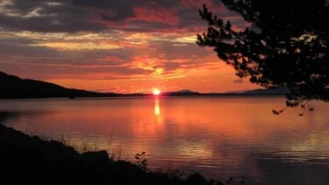 Solnedgång i Paradiset.