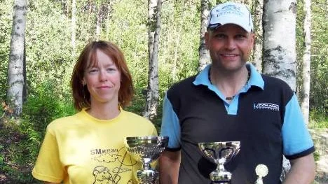 Meteveckans vinnare, tillika SM-vinnarna, Annica Jonsson och Steve Björk.