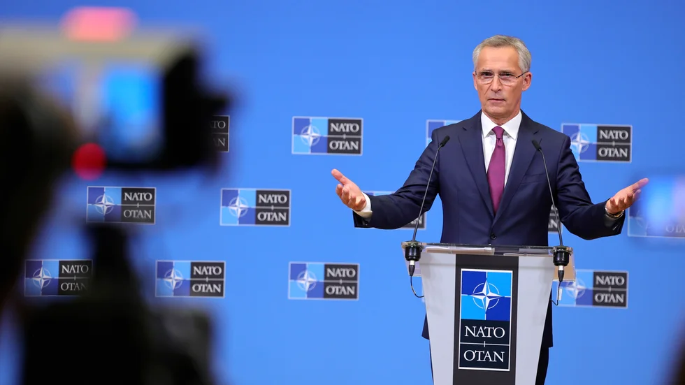 Natos generalsekreterare Jens Stoltenberg efter förra veckans försvarsministermöte i Bryssel. Arkivbild.