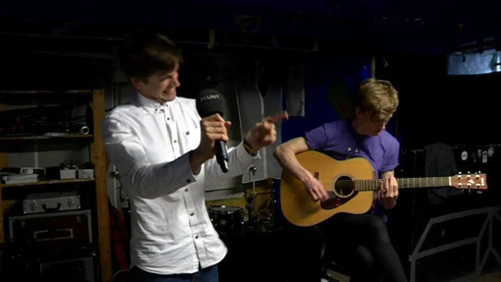 Tomar Karlsson och Adam Ehlert från Uppsalabandet "Rhymes".