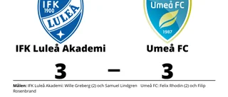 IFK Luleå Akademi fixade en poäng mot Umeå FC