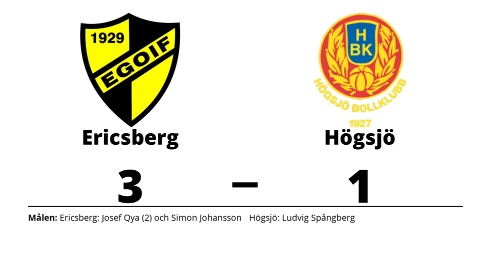 Ericsbergs GoIF vann mot Högsjö BK