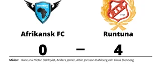 Runtuna vann klart mot Afrikansk FC på Östertälje IP