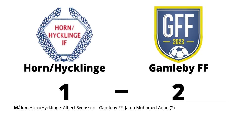 Horn/Hycklinge förlorade mot Gamleby FF