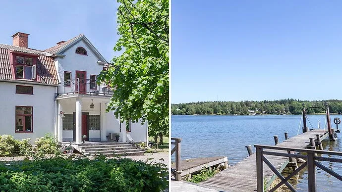 Den stora villan vid vattnet i Ekolsund klickades mest av alla bostäder på Hemnet i förra veckan.