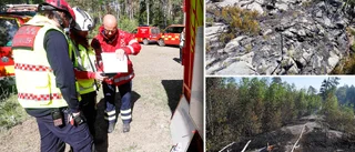 Stor skogsbrand söder om Eskilstuna – delvis i naturreservat