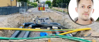 Blir av med värme och vatten – nya rör kopplas in