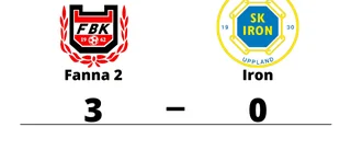 Fanna 2 vann hemma mot Iron