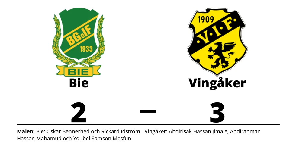 Bie GoIF förlorade mot Vingåkers IF