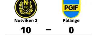 Notviken 2 hade målfest hemma mot Pålänge
