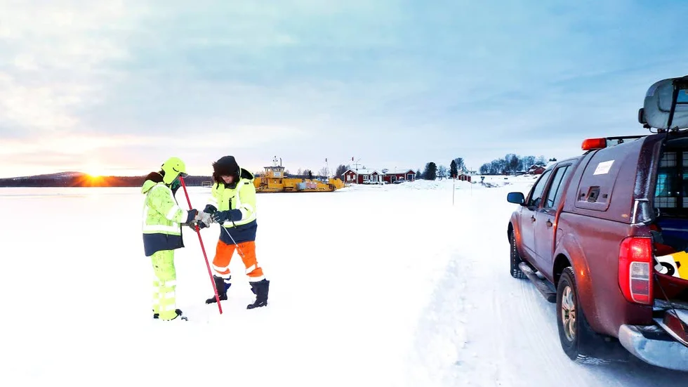 Avans färjeläger öppnar nu isvägen mellan Avan och Norra Sunderbyn.