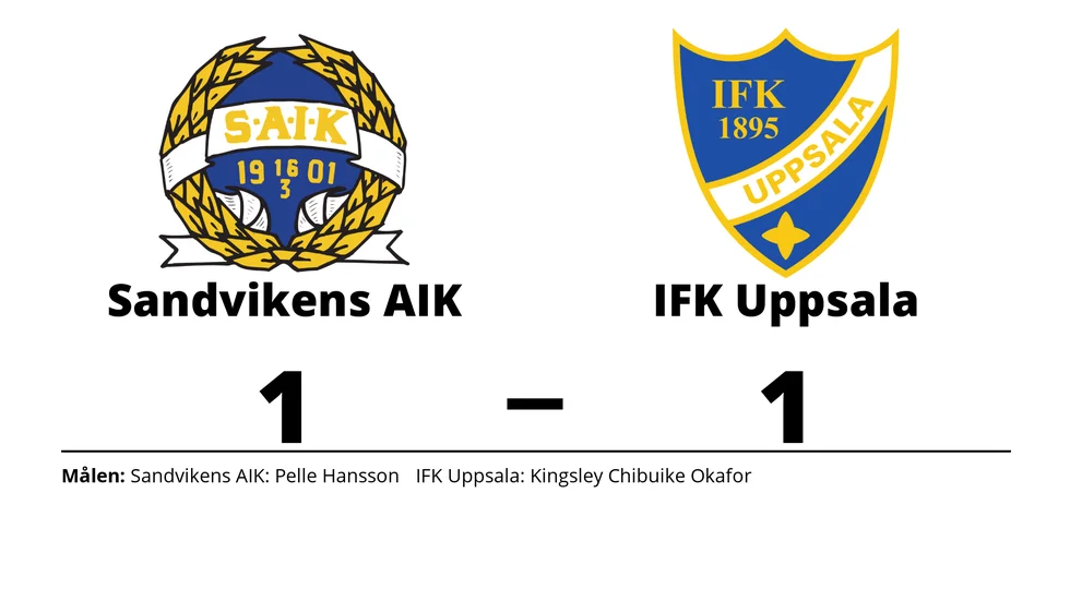 Sandvikens AIK FK spelade lika mot IFK Uppsala