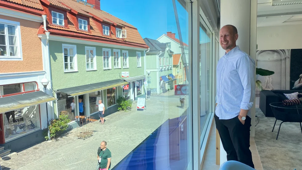 Kristian Gunnarsson håller på att undersöka marknaden för ett kontorshotell i VT:s gamla lokaler vid Stora torget.