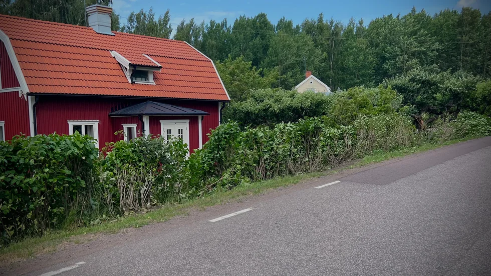 Föraren hade drivit över på fel sida vägen innan han till sist åkte av.