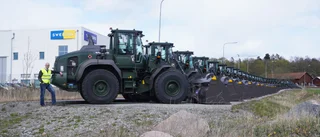 Volvos hjullastare rycker in för militärtjänstgöring