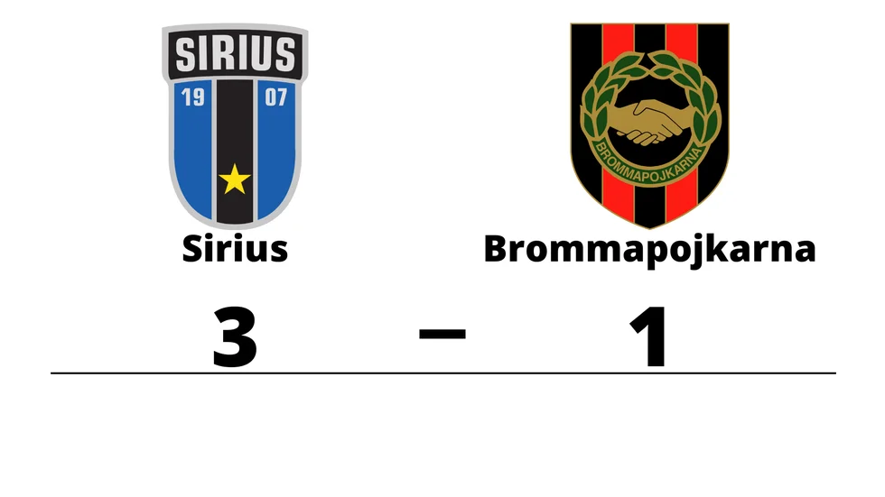 IK Sirius FK vann mot Brommapojkarna DFF