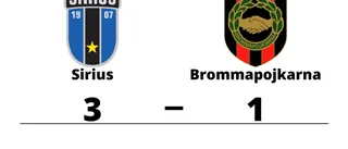 Seger för Sirius i tidiga toppmatchen mot Brommapojkarna