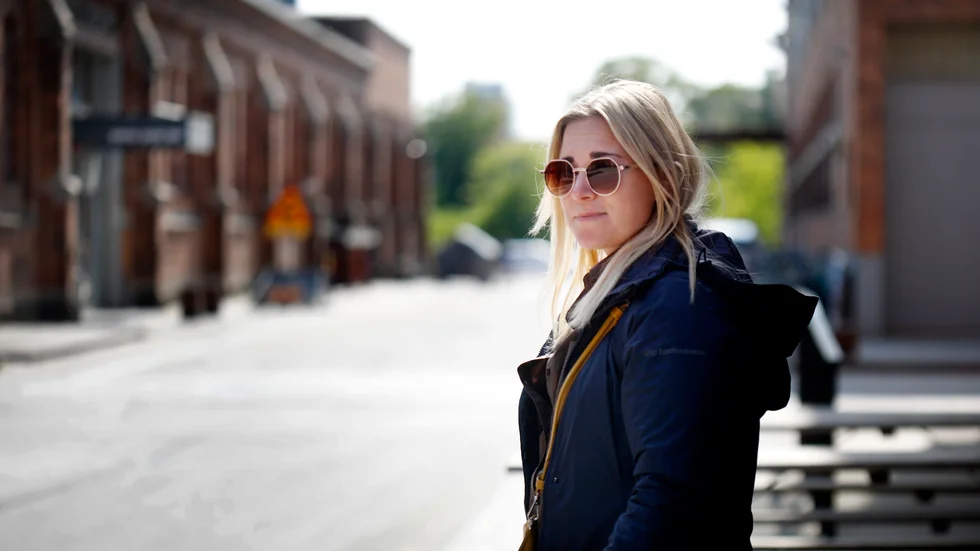 Mikaela Holegård kom till platsen bara några minuter efter knivdådet.