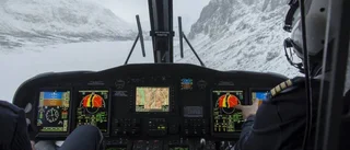 Räddningshelikopter storövar i fjällen