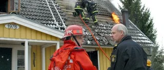 Våldsam brand i Horn