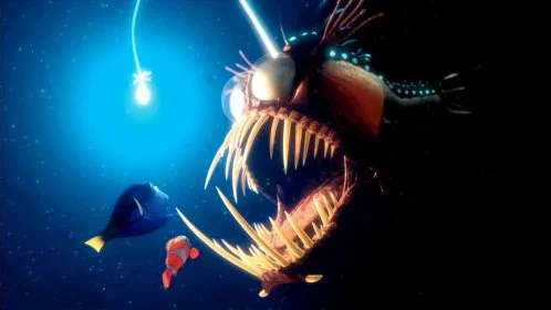 Ruggiga djup. Glömska Doris och ängslige Marvin stöter ständigt på trubbel när de letare efter lille Nemo.Bild: BUENA VISTA