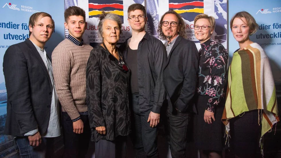 Stipendiater. David Väyrynen, Markus Lundholm, Ann-Katrin Tideström, Rasmus Lindberg, Anders Alm, Monika Johansson och Charlotta Lennartsdotter.