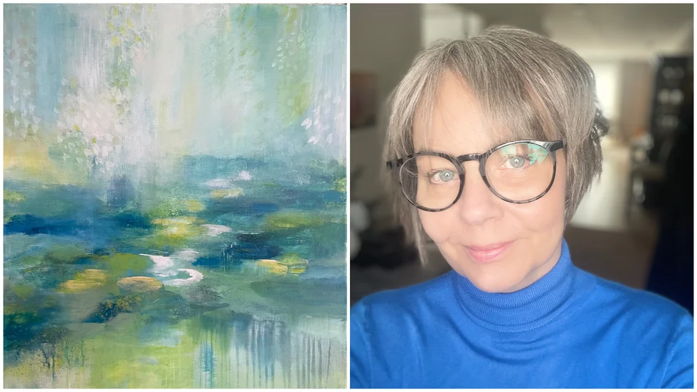 Ensköpingsbon Annica Bolin ställer ut på Galleri Ester 13 till 25 maj. Det är halvabsrakta verk, som är dimhöjda - akryl. Att gå i skogen och naturen gillar jag och det återspeglar sig i konsten. Jag har en tanke på, min man och jag driver företag tillsammans. Försöker hitta tillbaka och det hittar jag i målandet. 