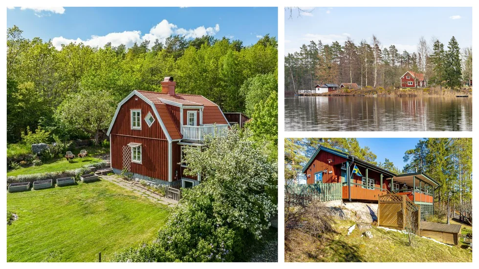 Förra veckans mest visade hus: På stora bilden huset vid Verkebäck, övre bilden Karlsholm och nedre bilden Börslekärr på Norrlandet.