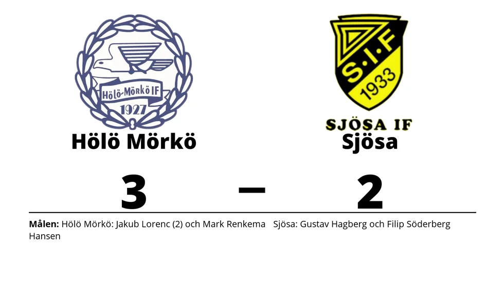 Hölö Mörkö IF vann mot Sjösa IF