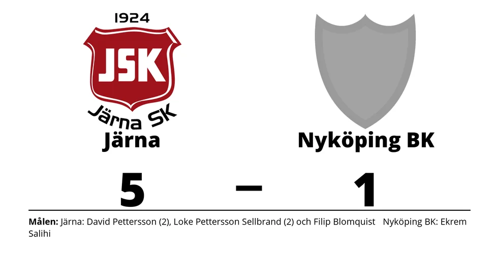 Järna SK vann mot Nyköpings BK