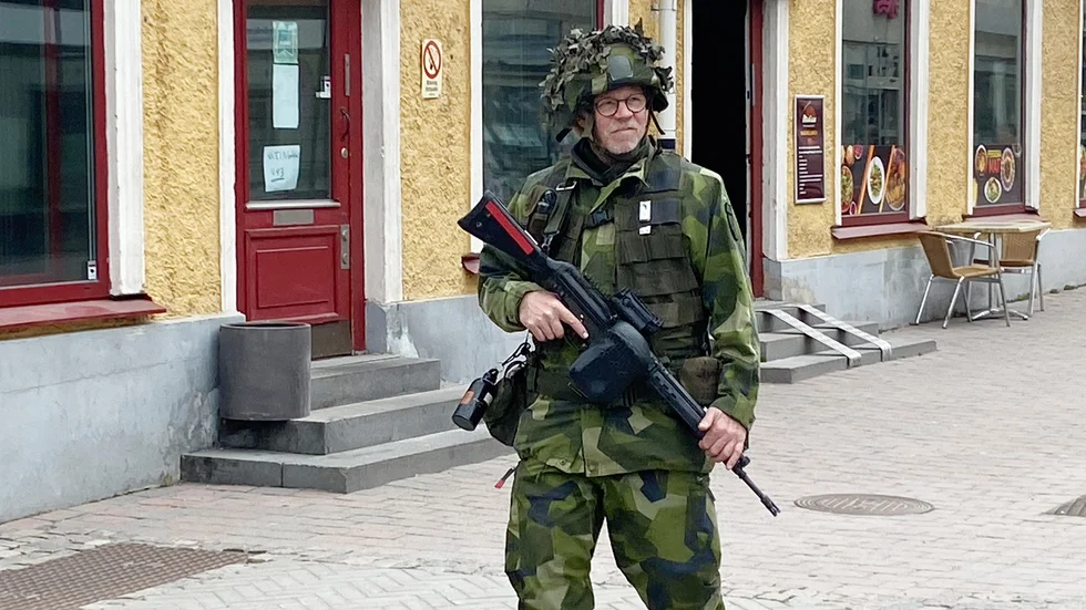 Trosabon Lars Jameson patrullerar i Nyköping.