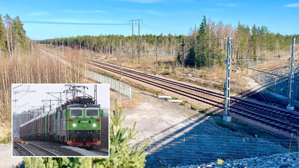 Här ska det byggas två nya järnvägsspår. Fler spår ska leda till fler godståg på Västra stambanan. 