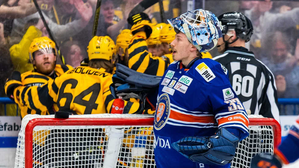 Emil Larmi under finalmatch tre.