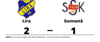 Lira avgjorde mot Sunnanå efter paus