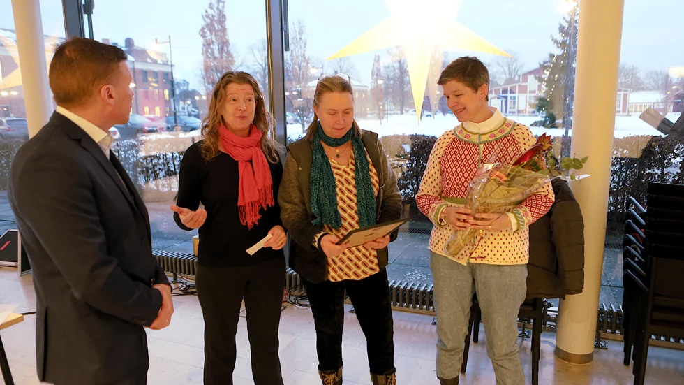 Fredrik Gradelius tillsammans med Anki Boman, Susanne Zetterblom och Jenny Törnblom från Kuno.