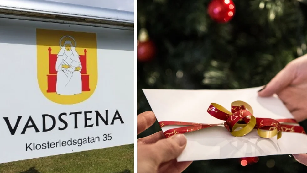 "Stort tack för din insats 2021" står det på Vadstena kommuns julkort till deras anställda. Ett presentkort som gynnar näringslivet i Vadstena, menar Siw Junling. 