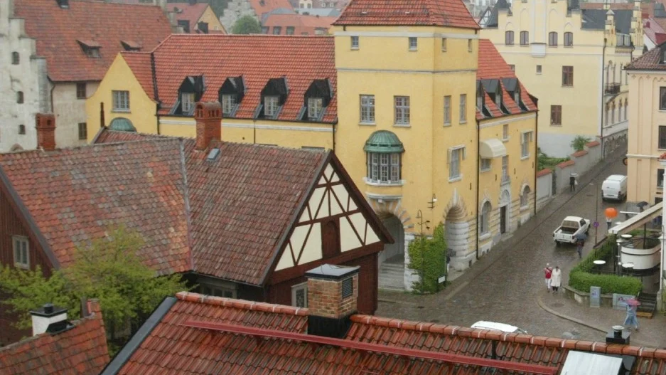 Innerstaden snett från ovan.