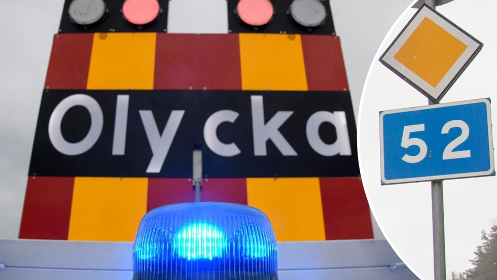 Bilen hamnade på taket vid sidan av riksväg 52, nära Stora Malms kyrka. I bilen fanns narkotika.
